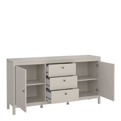Gossmere Natural Cashmere Sideboard 3 Drawers 2 Doors