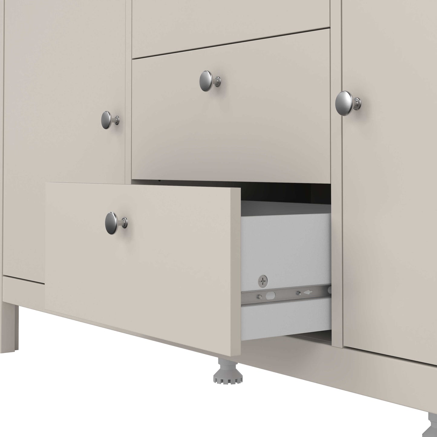 Gossmere Natural Cashmere Sideboard 3 Drawers 2 Doors