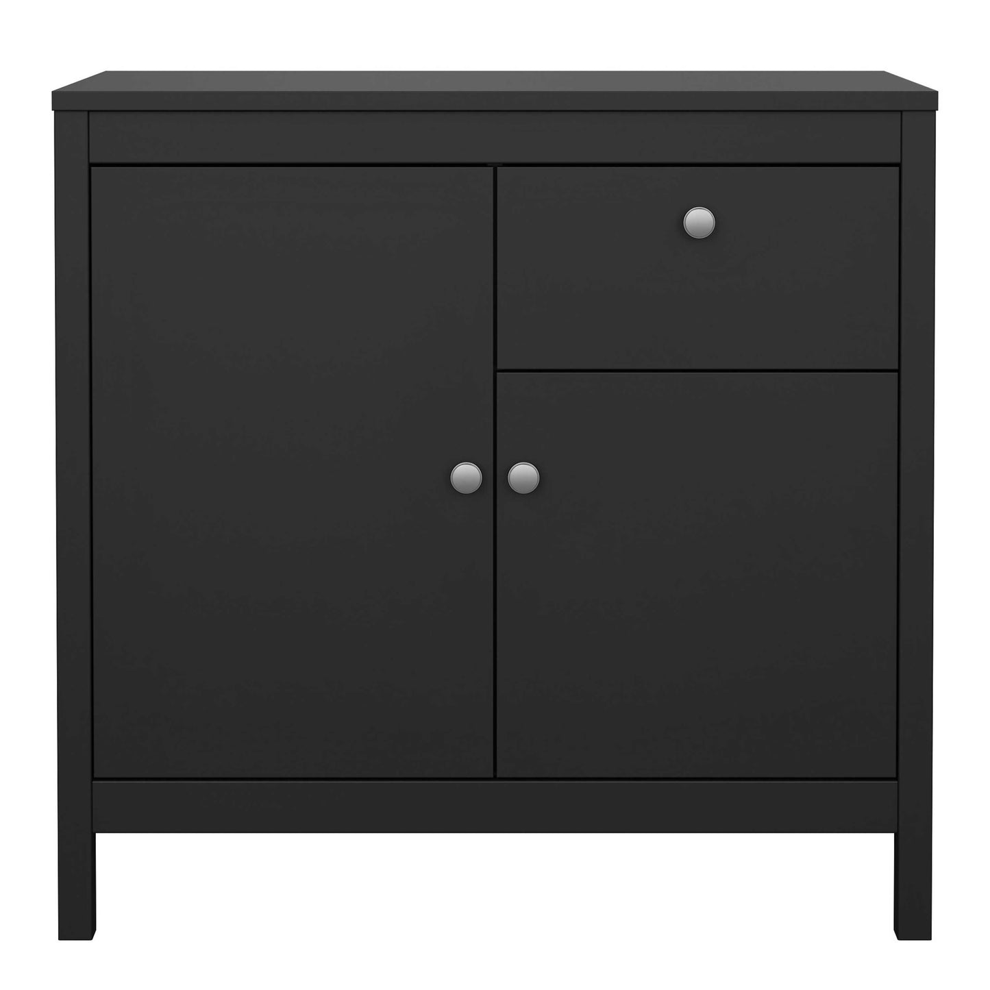 Gossmere Matt Black Sideboard 2 Doors 1 Drawer