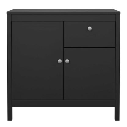 Gossmere Matt Black Sideboard 2 Doors 1 Drawer