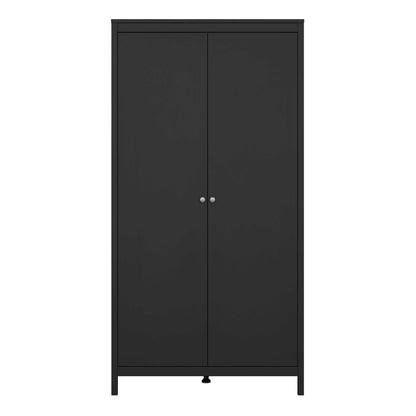 Gossmere Matt Black Wardrobe 2 Doors
