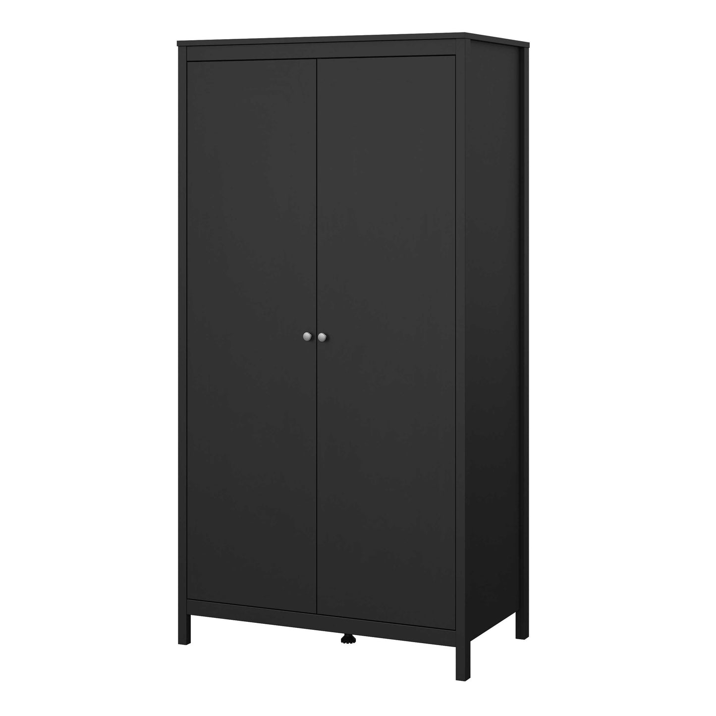 Gossmere Matt Black Wardrobe 2 Doors
