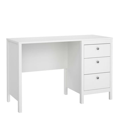 Gossmere White Office Desk 3 Drawers