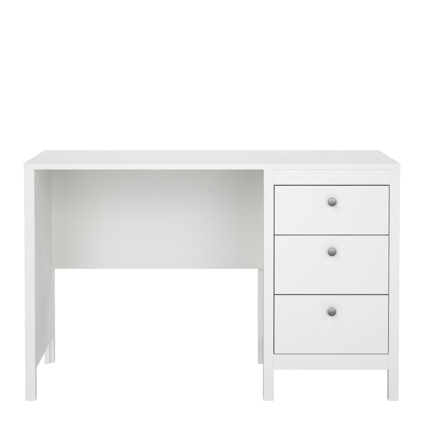 Gossmere White Office Desk 3 Drawers