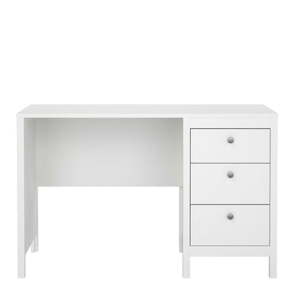 Gossmere White Office Desk 3 Drawers
