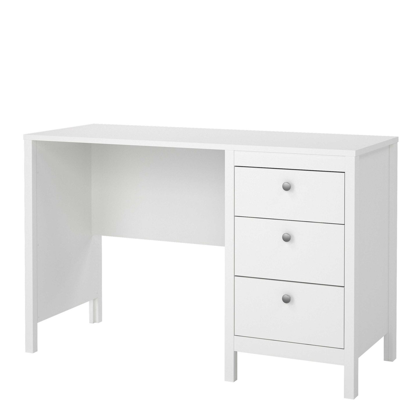 Gossmere White Office Desk 3 Drawers