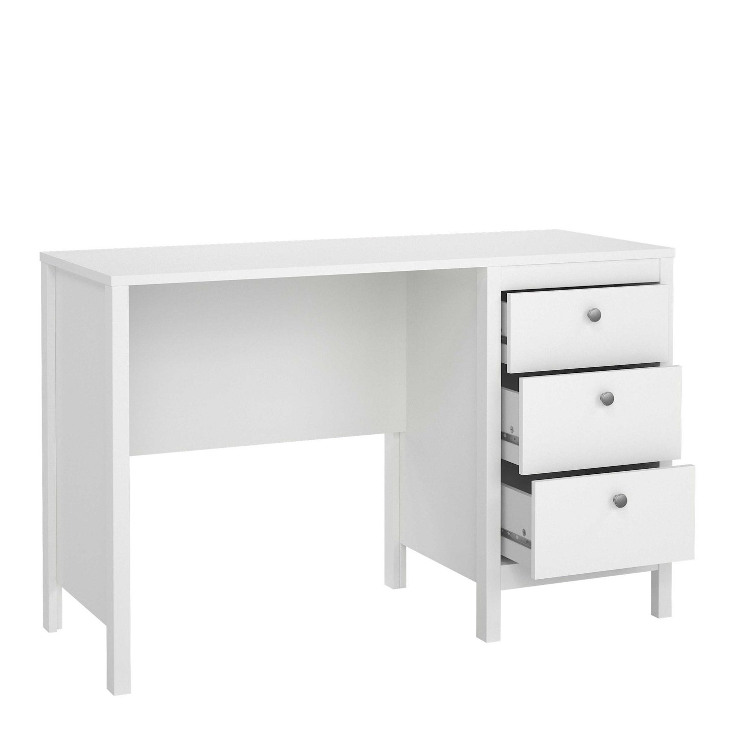 Gossmere White Office Desk 3 Drawers