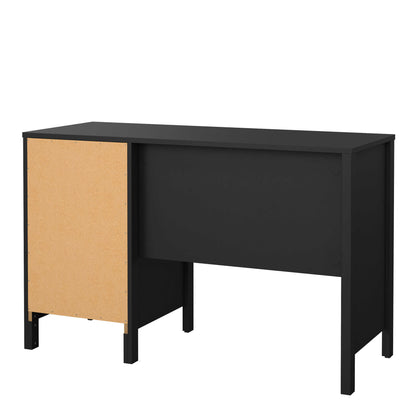 Gossmere Matt Black Office Desk 3 Drawers