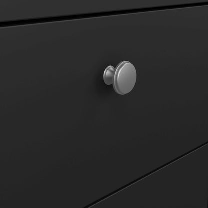 Gossmere Matt Black Office Desk 3 Drawers