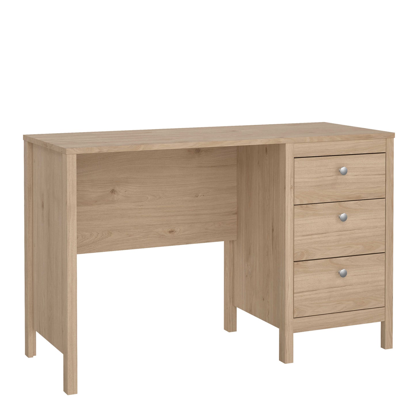 Gossmere Hickory Oak Effect Office Desk 3 Drawers
