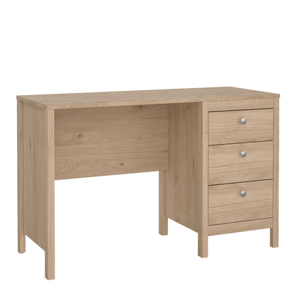 Gossmere Hickory Oak Effect Office Desk 3 Drawers
