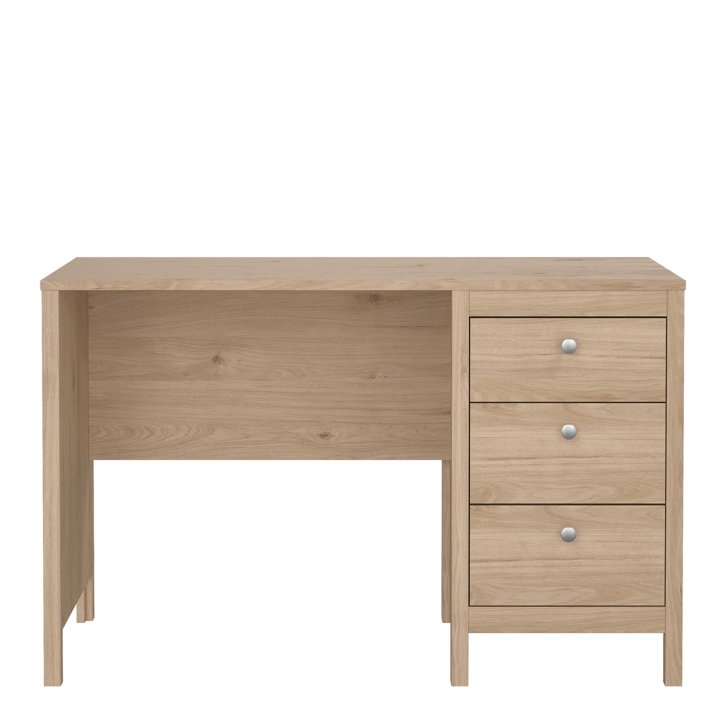 Gossmere Hickory Oak Effect Office Desk 3 Drawers