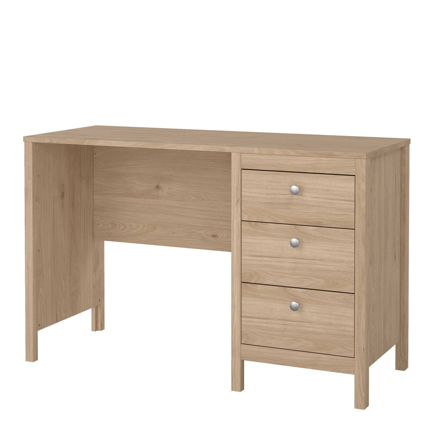 Gossmere Hickory Oak Effect Office Desk 3 Drawers