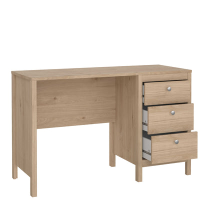 Gossmere Hickory Oak Effect Office Desk 3 Drawers