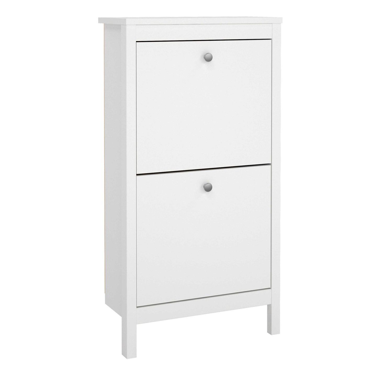 Gossmere White Shoe Cabinet 2 Doors