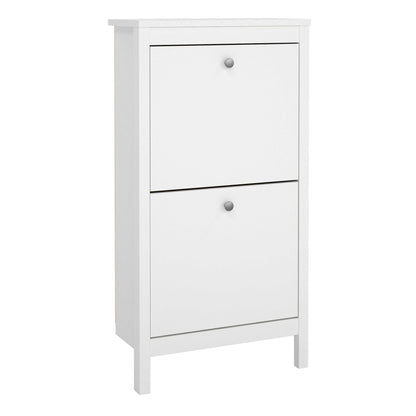 Gossmere White Shoe Cabinet 2 Doors