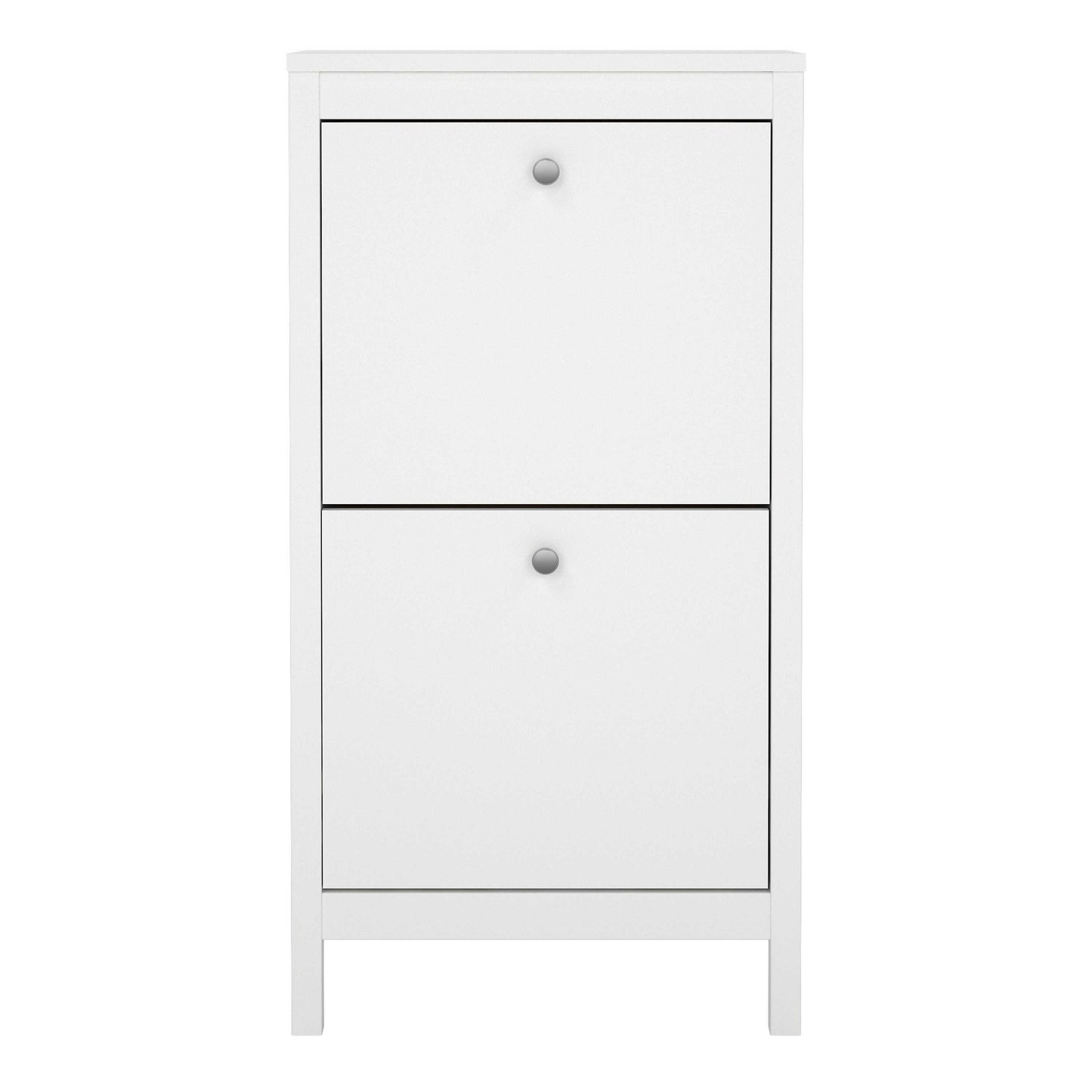 Gossmere White Shoe Cabinet 2 Doors