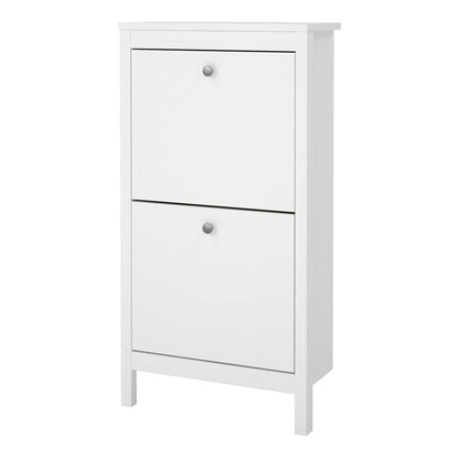 Gossmere White Shoe Cabinet 2 Doors