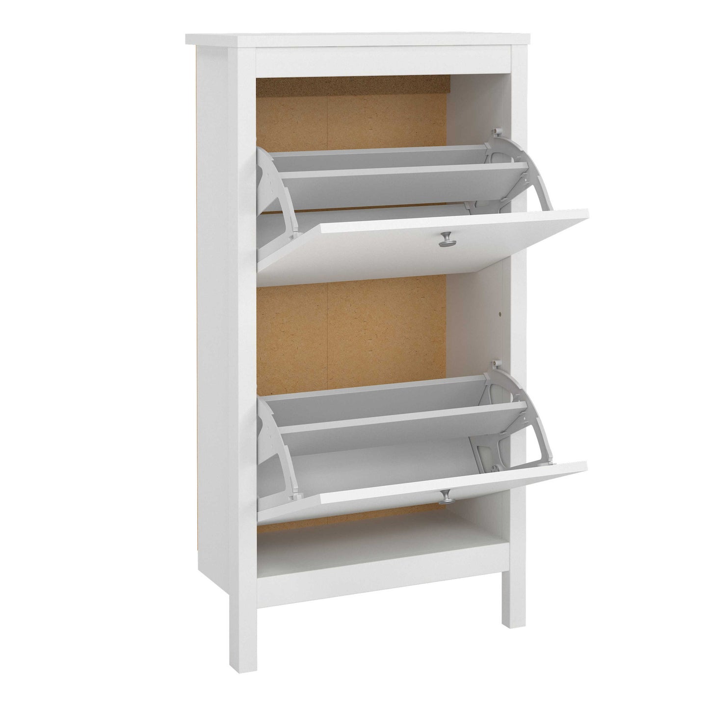 Gossmere White Shoe Cabinet 2 Doors