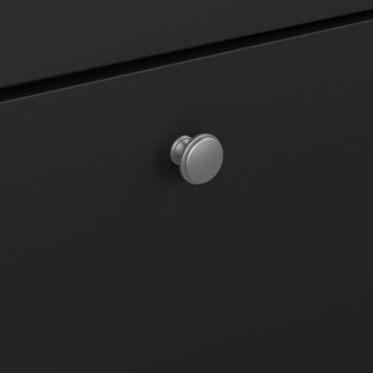 Gossmere Matt Black Shoe Cabinet 2 Doors