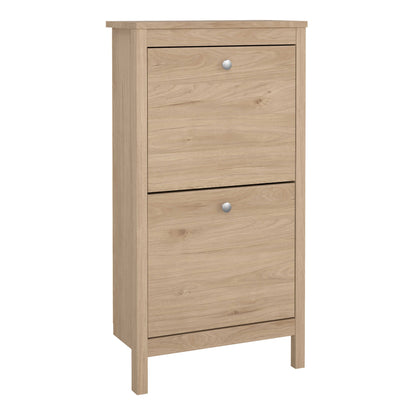 Gossmere Hickory Oak Effect Shoe Cabinet 2 Doors