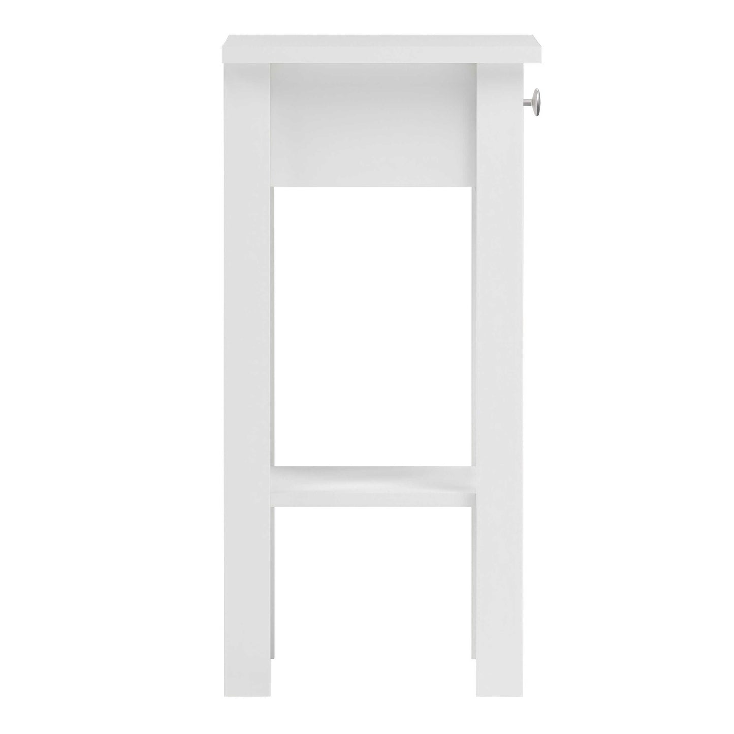 Gossmere White Bedside Table 1 Drawer