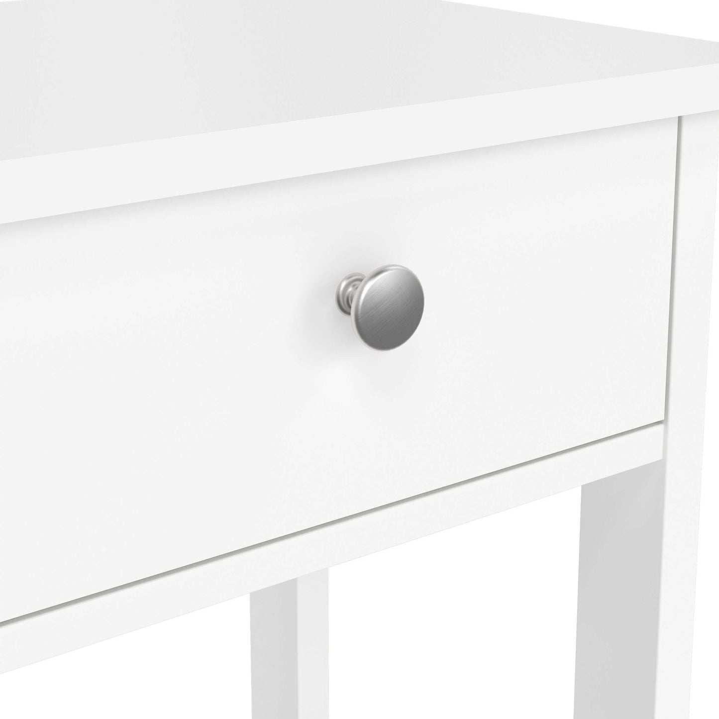 Gossmere White Bedside Table 1 Drawer