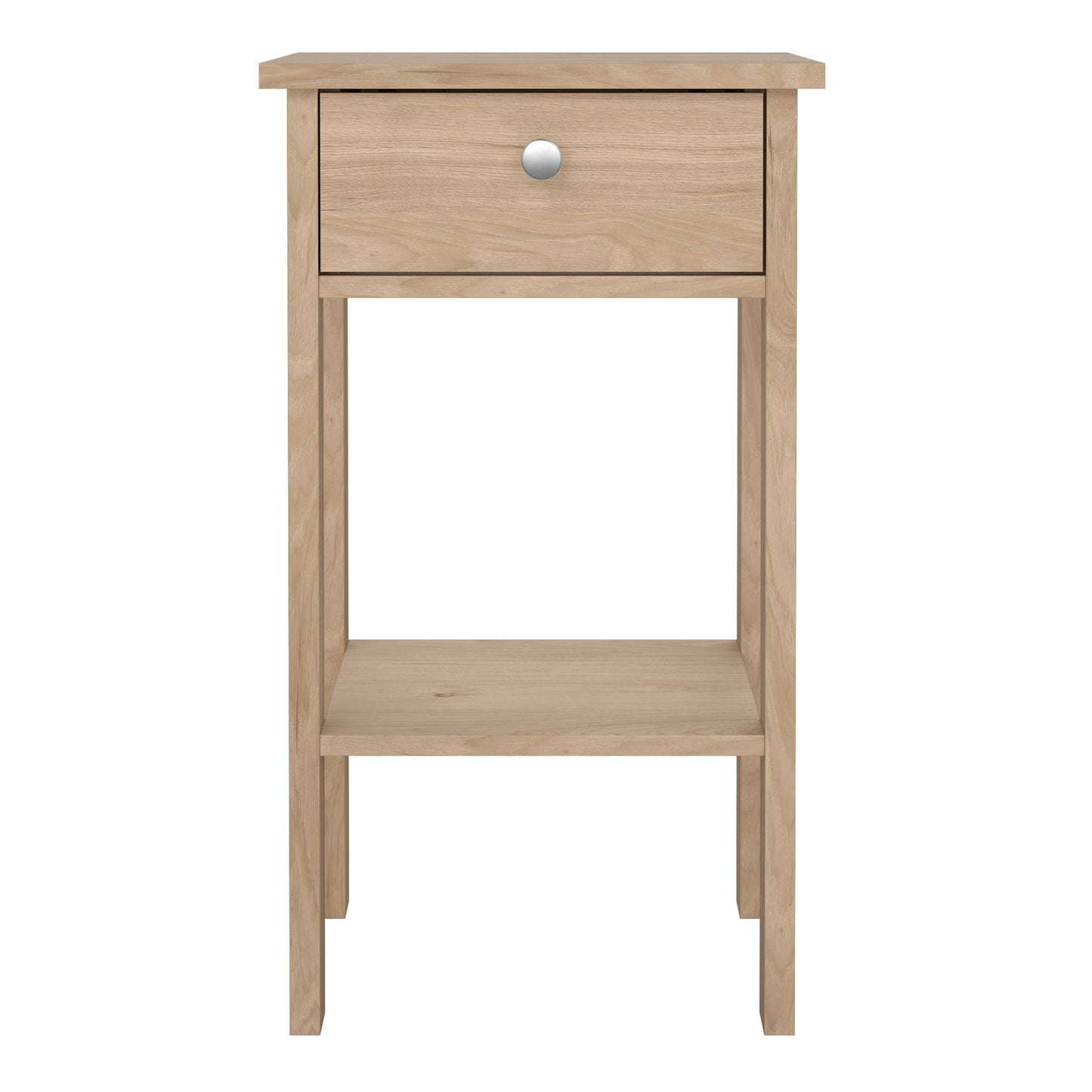 Gossmere Hickory Oak Effect Bedside Table 1 Drawer
