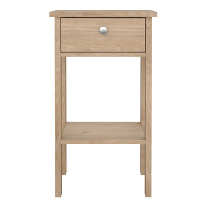 Gossmere Hickory Oak Effect Bedside Table 1 Drawer