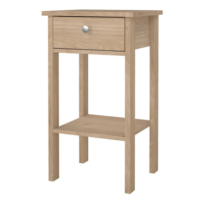 Gossmere Hickory Oak Effect Bedside Table 1 Drawer