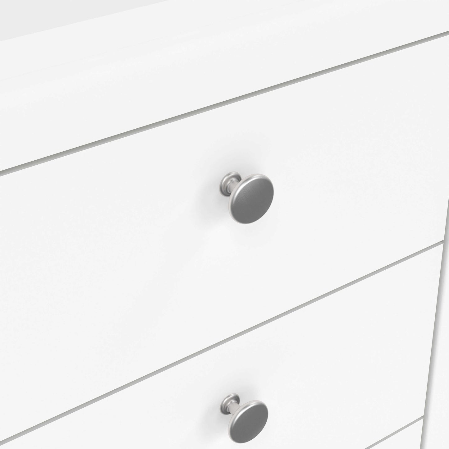 Gossmere White Bedside Table 3 Drawers