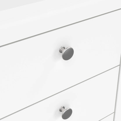 Gossmere White Bedside Table 3 Drawers