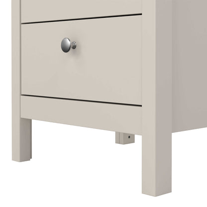Gossmere Natural Cashmere Bedside Table 3 Drawers