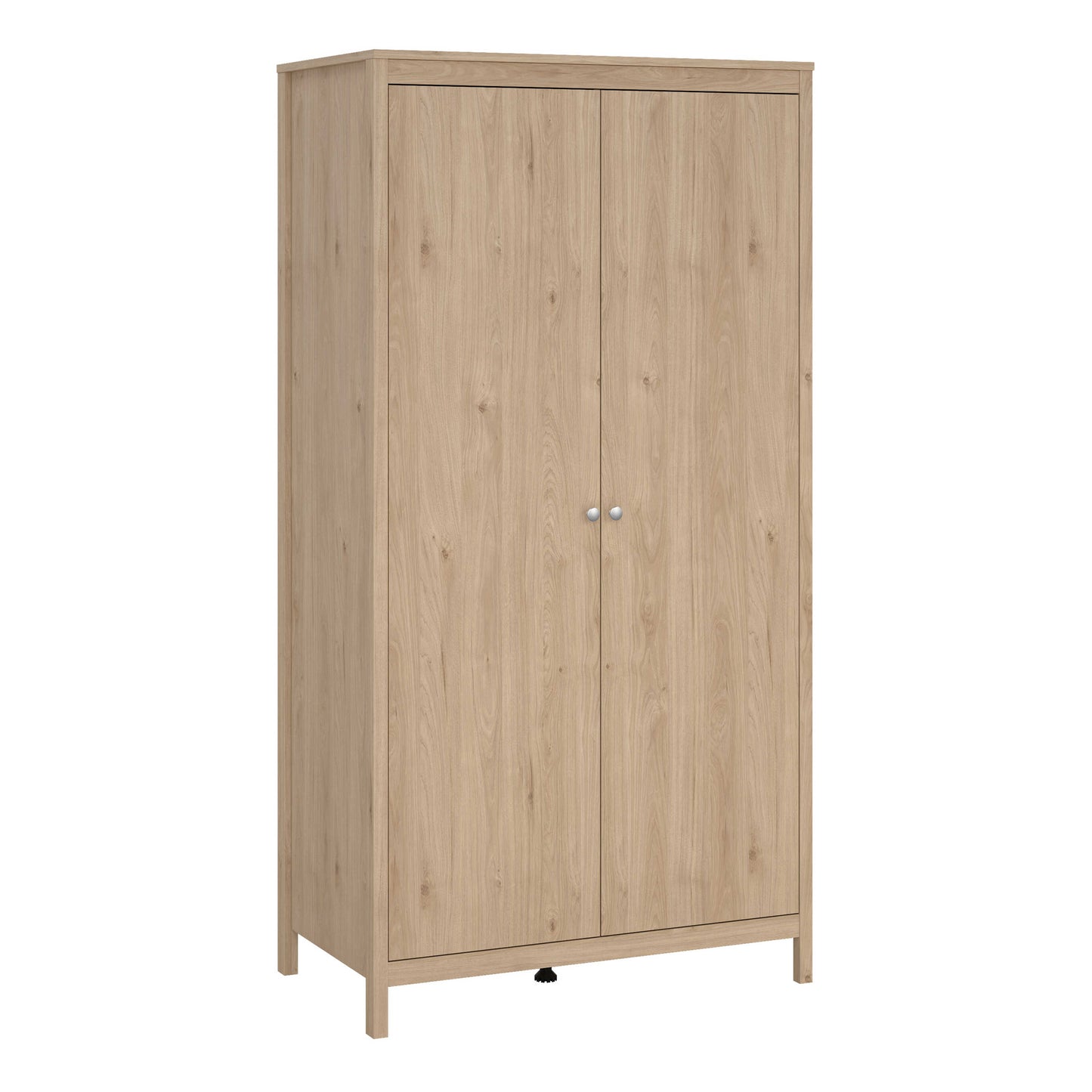 Gossmere Bedroom Set Hickory Oak Effect Bedside Table + Chest of Drawers + Wardrobe