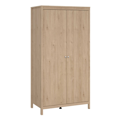 Gossmere Bedroom Set Hickory Oak Effect Bedside Table + Chest of Drawers + Wardrobe