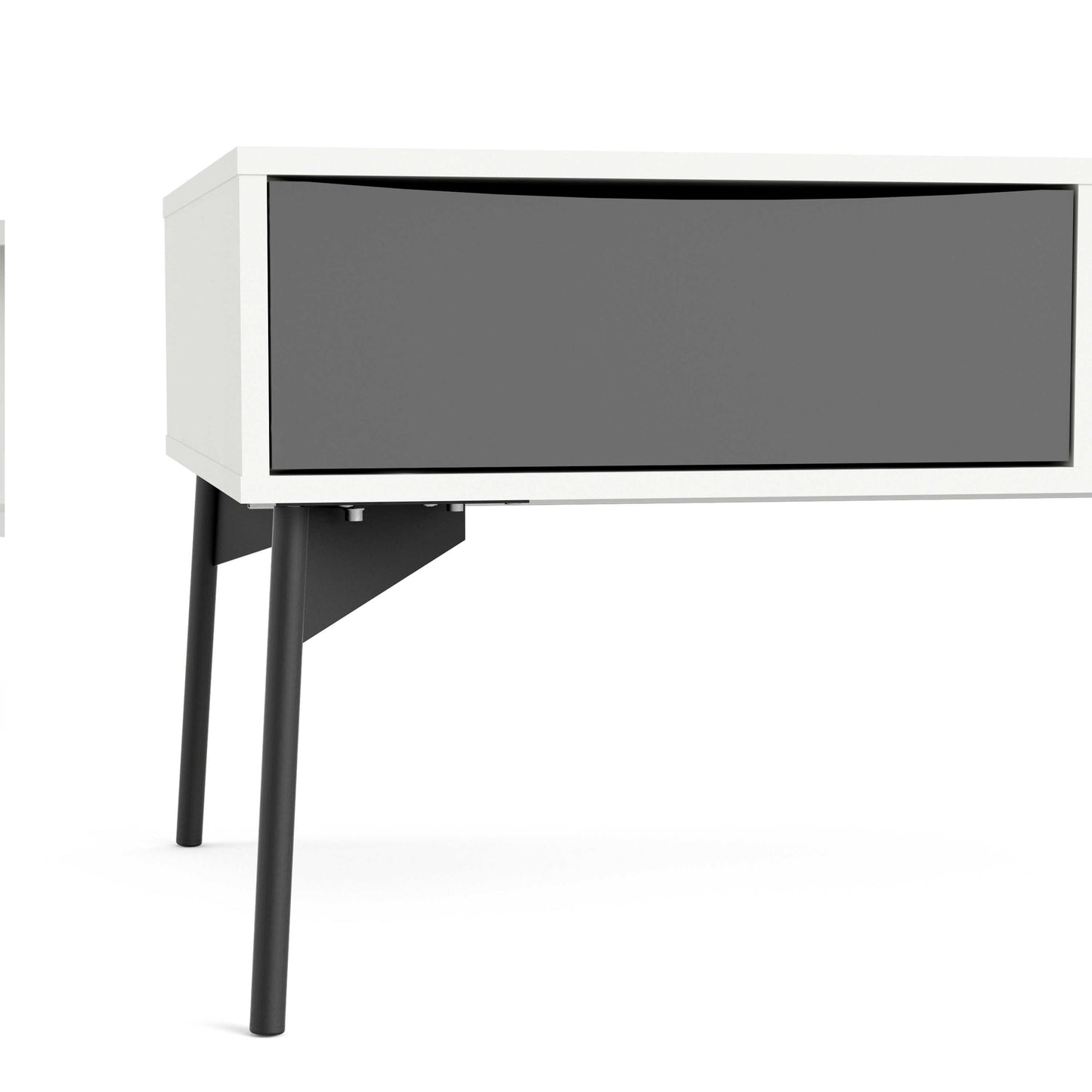 Nordborg Grey and White Wooden Coffee Table with 1 Drawer