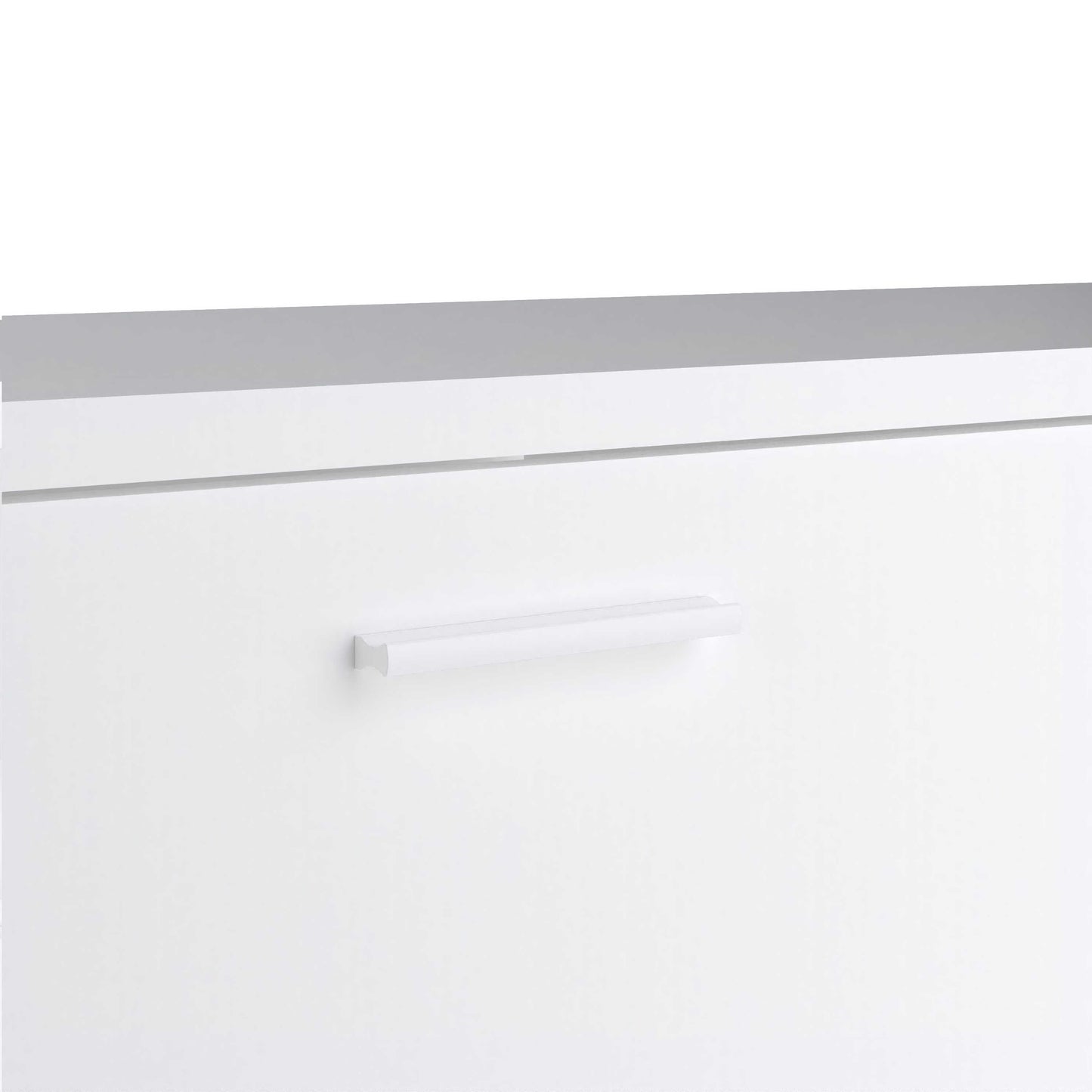 Nagoya White Low Compact Media TV Unit 2 Doors 1 Drawer 1 Shelf