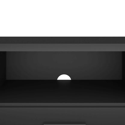 Nagoya Black Low Compact Media TV Unit 2 Doors 1 Drawer 1 Shelf