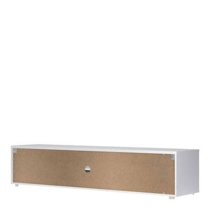 Nagoya White Low Media TV Unit 2 Doors 1 Drawer 1 Shelf