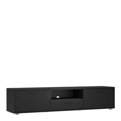 Nagoya Black Low Media TV Unit 2 Doors 1 Drawer 1 Shelf