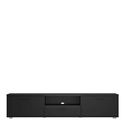 Nagoya Black Low Media TV Unit 2 Doors 1 Drawer 1 Shelf