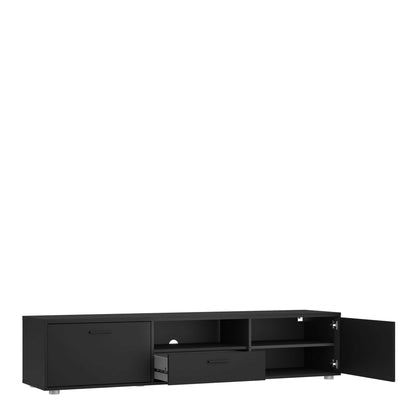Nagoya Black Low Media TV Unit 2 Doors 1 Drawer 1 Shelf