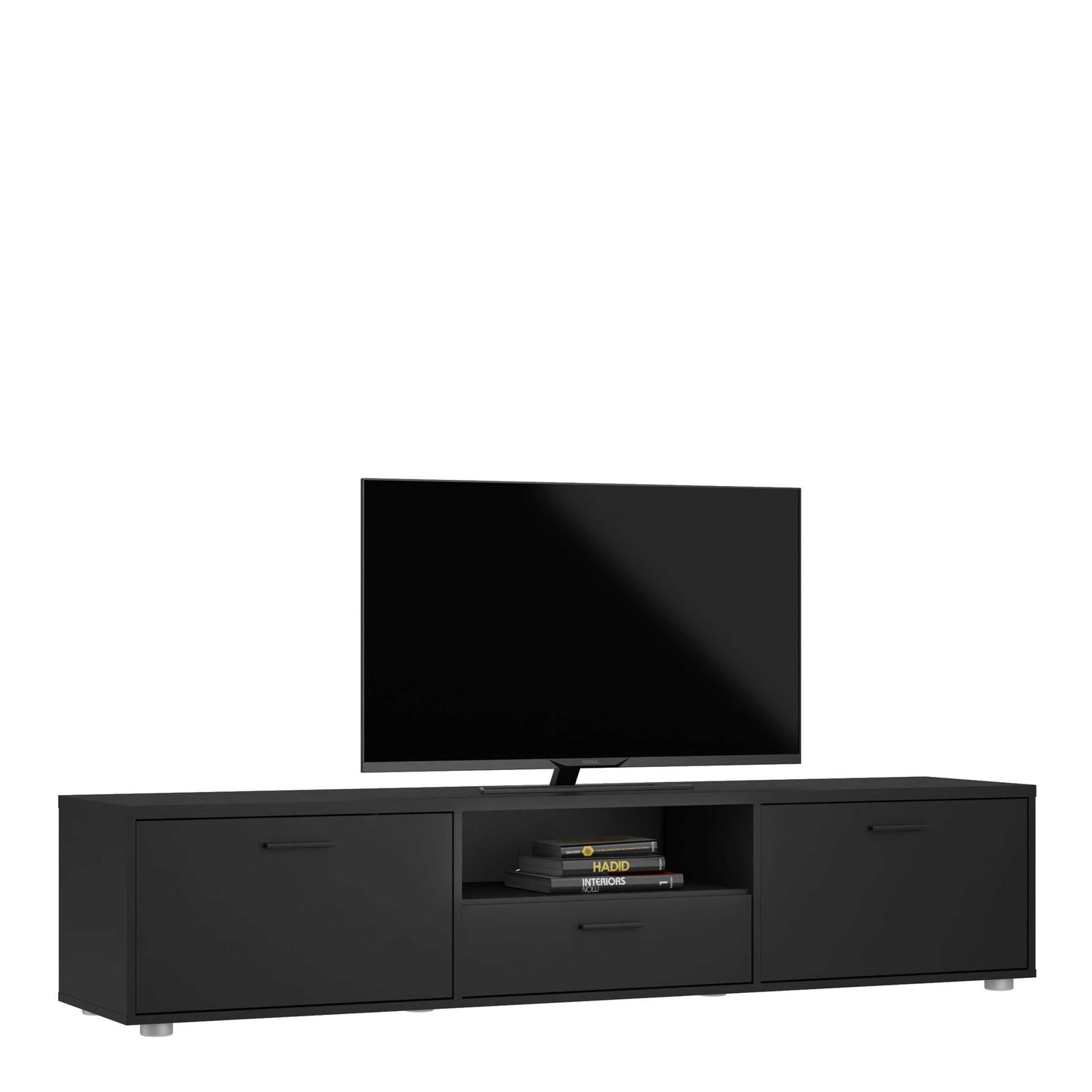 Nagoya Black Low Media TV Unit 2 Doors 1 Drawer 1 Shelf