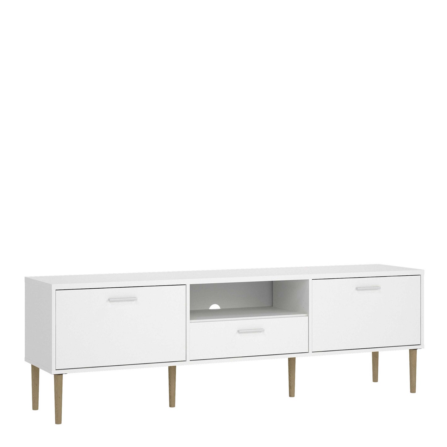 Nagoya White Media TV Unit 2 Doors 1 Drawer 1 Shelf