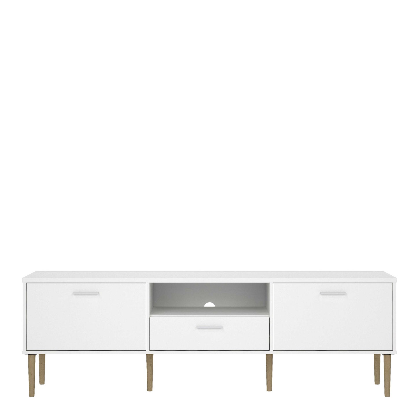 Nagoya White Media TV Unit 2 Doors 1 Drawer 1 Shelf