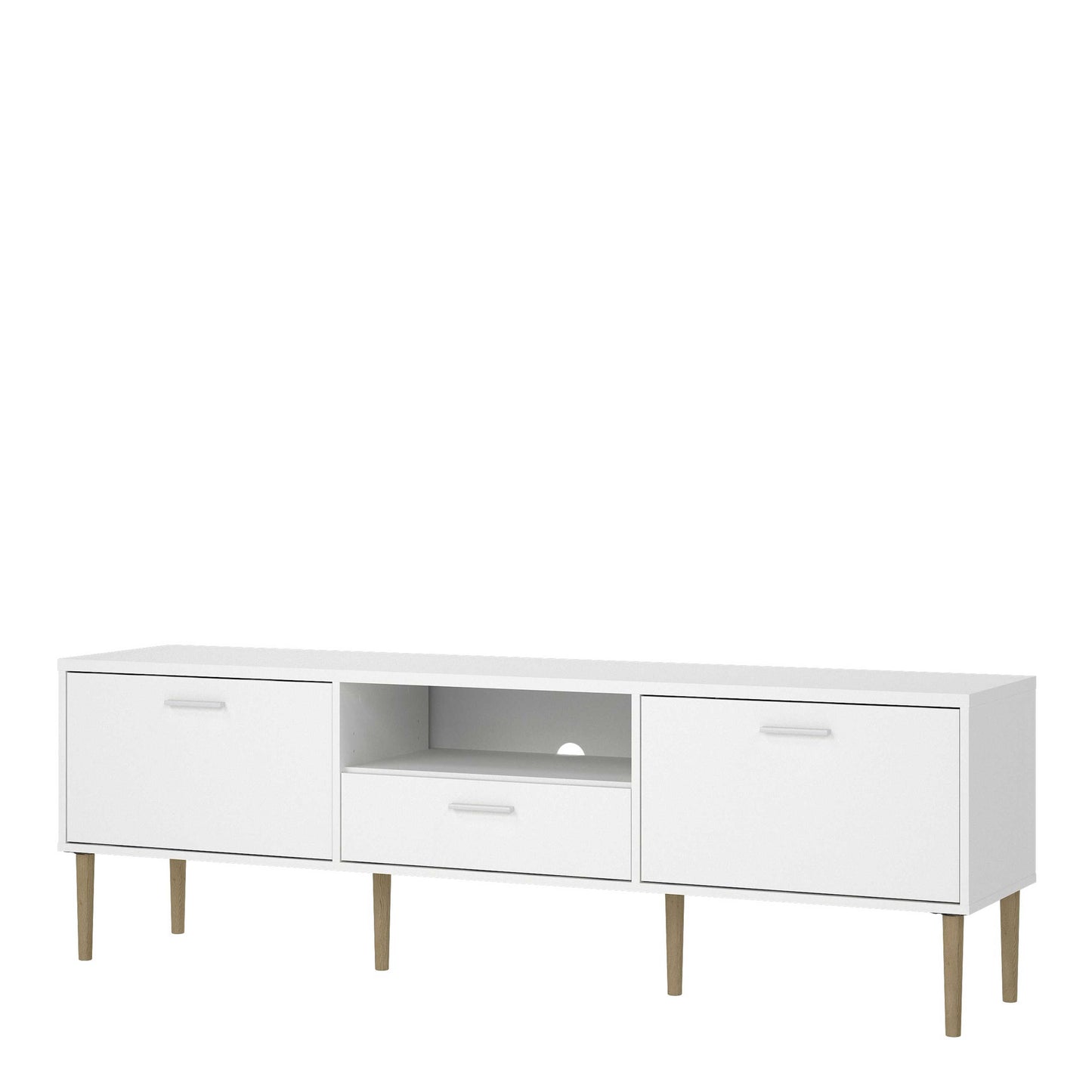 Nagoya White Media TV Unit 2 Doors 1 Drawer 1 Shelf