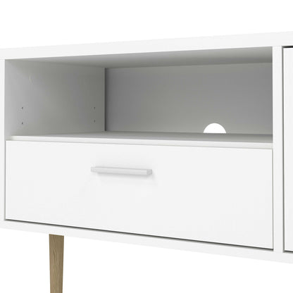 Nagoya White Media TV Unit 2 Doors 1 Drawer 1 Shelf