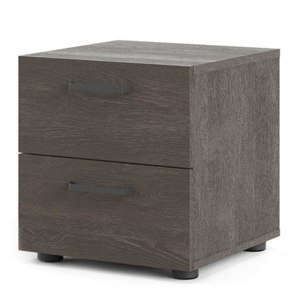 Havdrup Rovere Gessato Dark Oak Bedside Table 2 Drawers