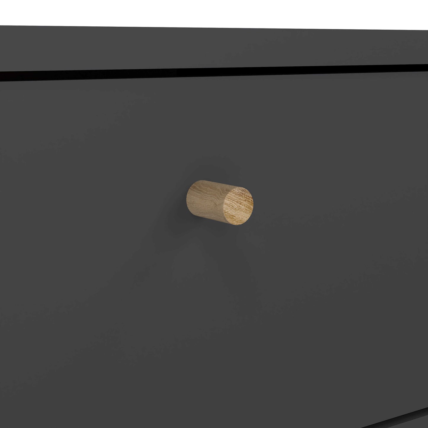 Quietbloom Dark Grey Wooden Bedside Table 1 Door 1 Drawer