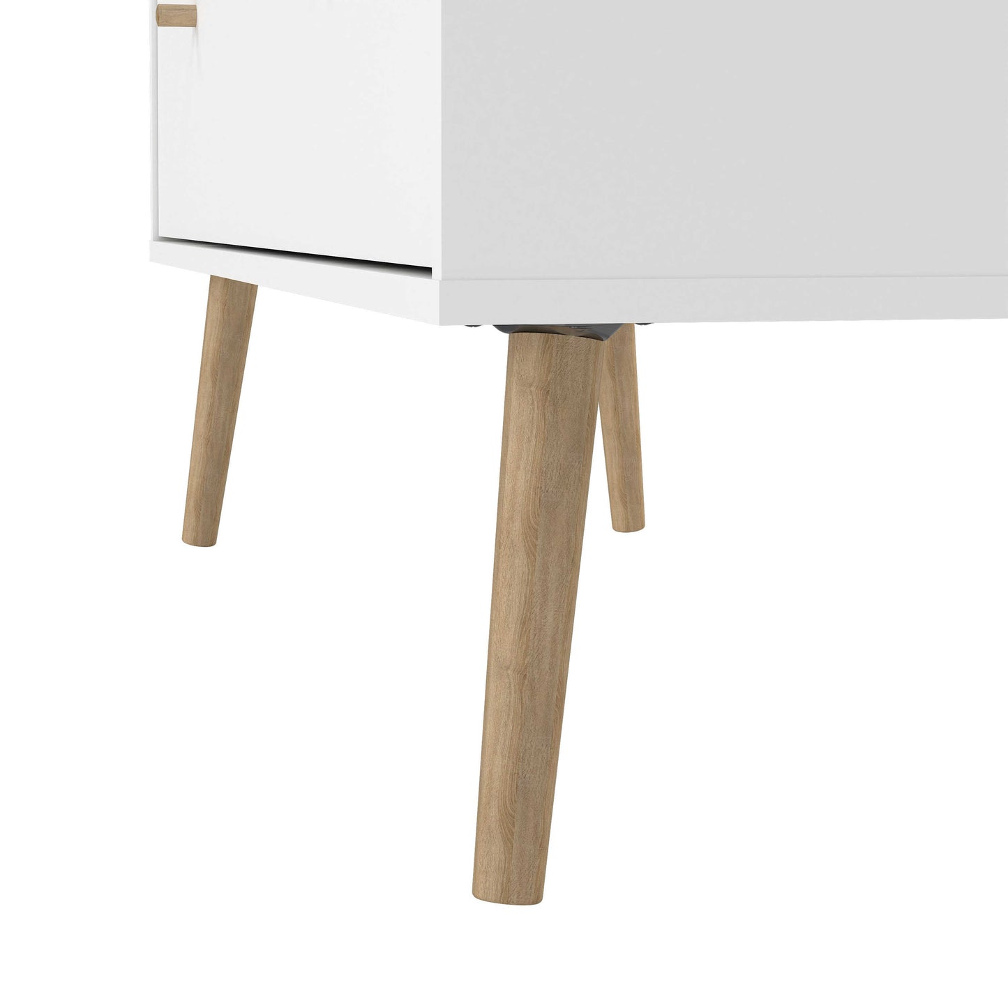 Quietbloom White Wooden Chest 4 Drawers